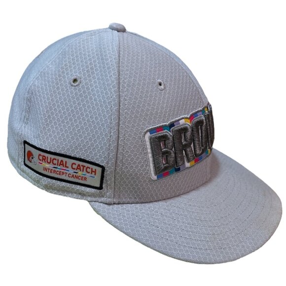 CLEVELAND BROWNS NFL 7 1/2 Fitted Hat Crucial Catch New Era 59FIFTY Embroidered - Picture 5 of 16